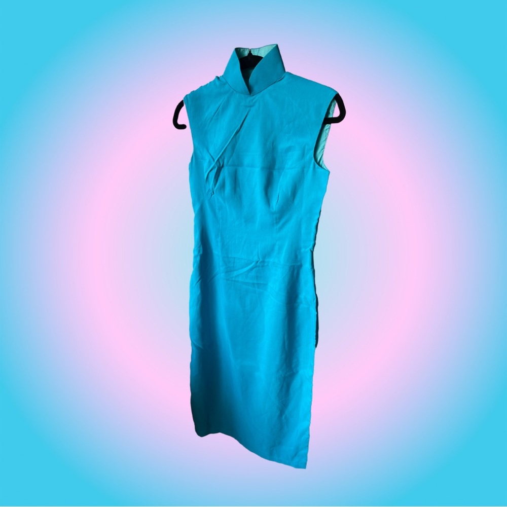 vintage collared midi dress